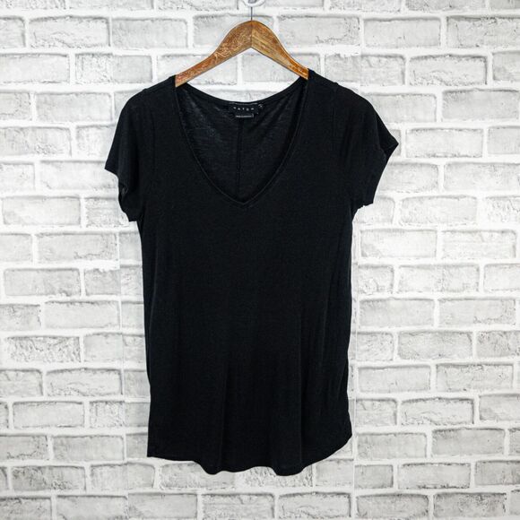 HATCH Maternity Women's Scoop Neck Tee in Black lyocell cotton sz 1 - Picture 9 of 9